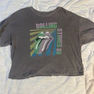 Tailgate Gray Crewneck Crop Tee